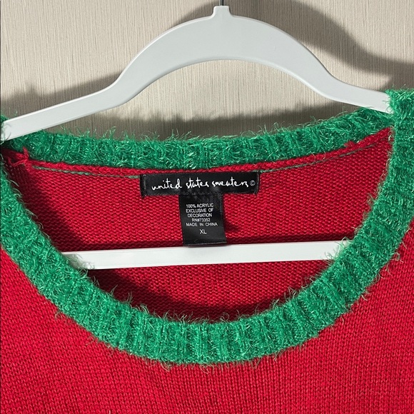 United States sweaters Festive Red Reindeer ugly Christmas Sweater xl Womens - Picture 2 of 4